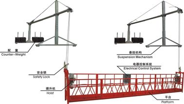 ZLP800 Aluminum Suspended Working Platform with Steel Rope 6*19W+IWS-8.6