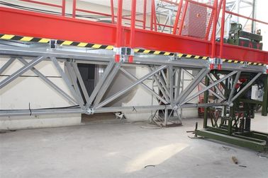 Outside Wall Painted Mast Climbing Work Platform  Rack and Pinion 3 phase  Washing